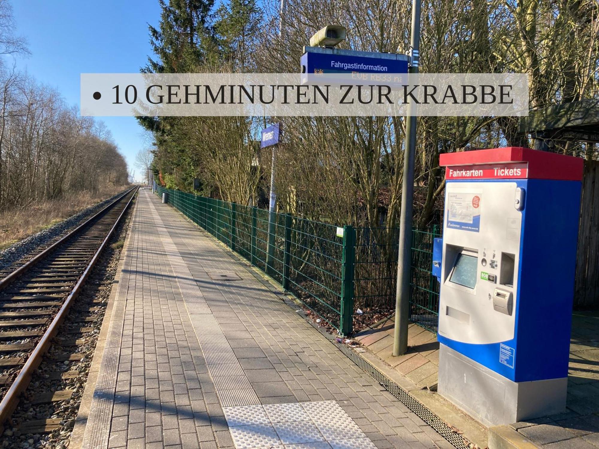 Haus Krabbe, Apartment 10, Naehe Bremerhaven, Fuer 1-2 Personen, 2 Schlafzimmer, Einzelbetten, Zweite Etage, Zentral Gelegen, Bis Zu 2 Hunden Kostenfrei Willkommen เวรเมิน ภายนอก รูปภาพ